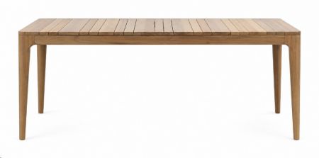ARCH DINING TABLE TEAK SLATS 200X100X75