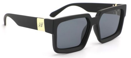 SUNGLASSES PETRO MATT BLACK FRAME & BLACK LENS