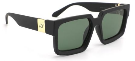 SUNGLASSES PETRO MATT BLACK FRAME & GREEN LENS