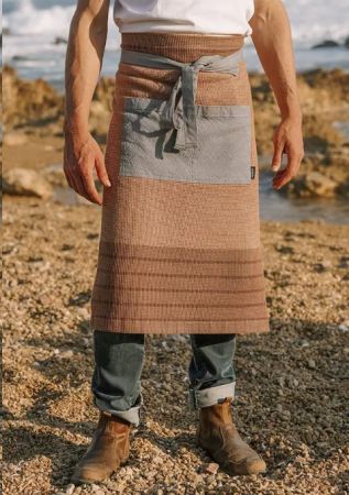 APRON COTTON DRILL SALMON