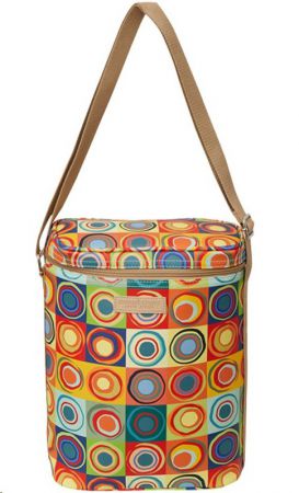 WINE COOLER BAG BRIGHT CIRCLES