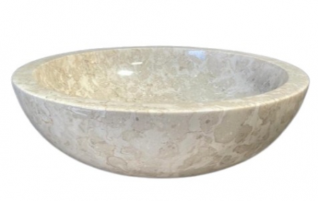 BASIN MARBLE WHITE RD POLISH 45DIAx15CM H