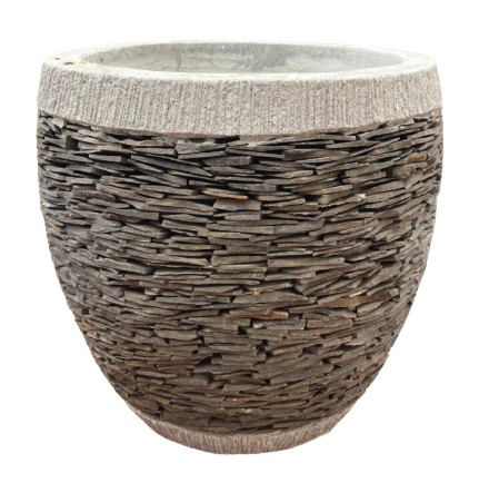 POT CEMENT SLATE BALL D60 H60
