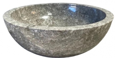 BASIN MARBLE GREY RD POLISH 45DIAx15CM H