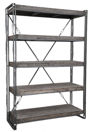 SHELF WOOD IRON