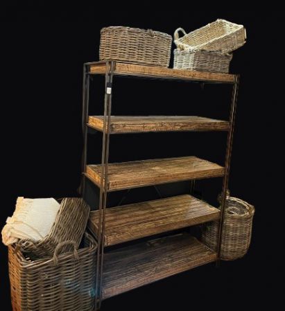SHELF MANGO WOOD/IRON