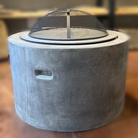 FIRE PIT ROUND 65.5x40 LID & MESH INCL.
