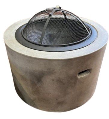 FIRE PIT ROUND 65.5x40 LID & MESH INCL.