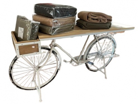 TABLE BICYCLE WHITE 184x48x92