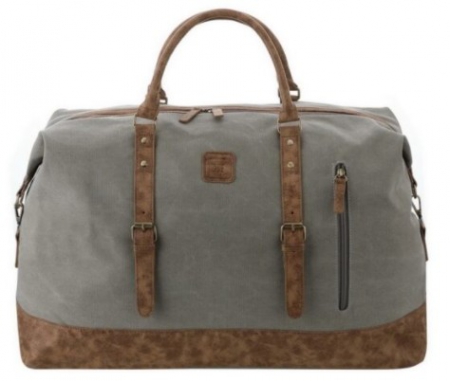 BAG CANVAS TRAVEL DARK GREY