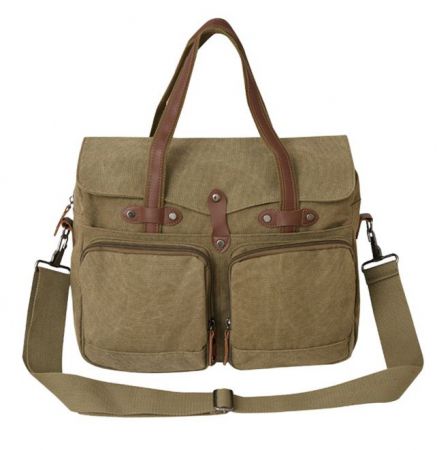 BAG CANVAS LAPTOP GREEN
