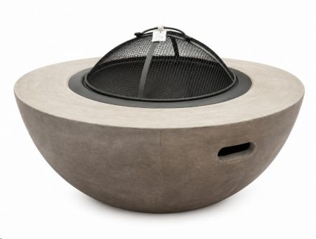 FIRE PIT HALF SPHERE 80X80X38 LID & MESH INCL.