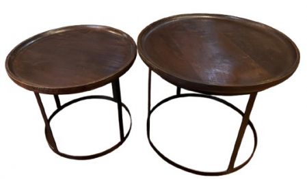 TABLE ROUND KHE BROWN DIA L 60cm