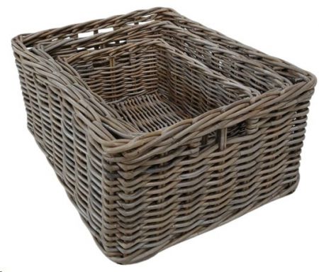 BASKET PAGO GREY MEDIUM 48X39X23