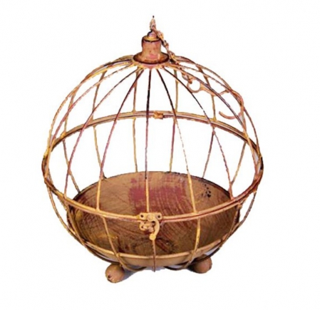 BIRD CAGE RUST LARGE