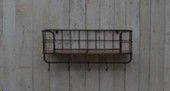 SHELF MANGO IRON/WOOD SINGLE WHITE 76X23