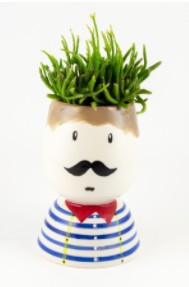 CERAMIC PLANTER POT MR BOB ROOT