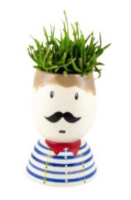 CERAMIC PLANTER POT MR BOB ROOT