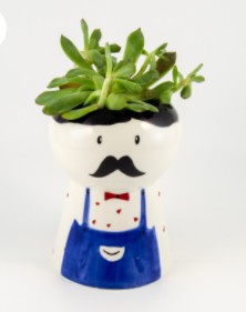 CERAMIC PLANTER POT UNCLE PIET ROOT