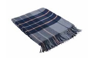 THROW TARTAN NAVY/OVERCAST 150X200