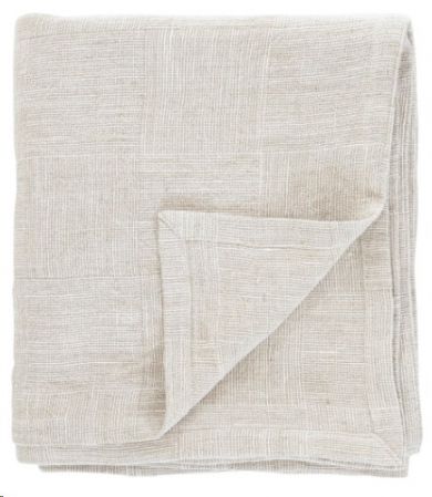 THROW FINE CHECK VANILLA 240X140